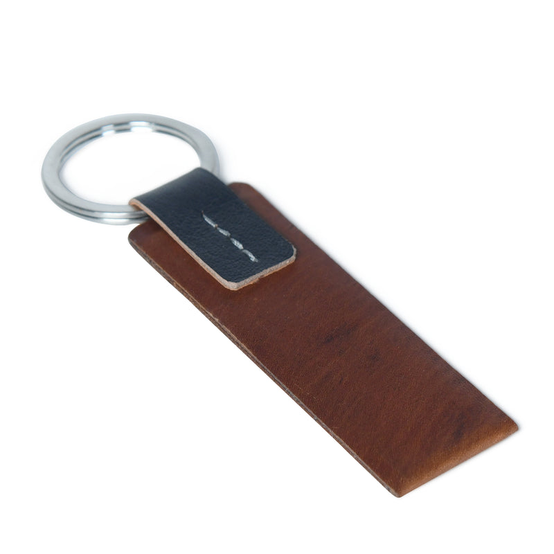 Genuine Leather & Metal Keychain