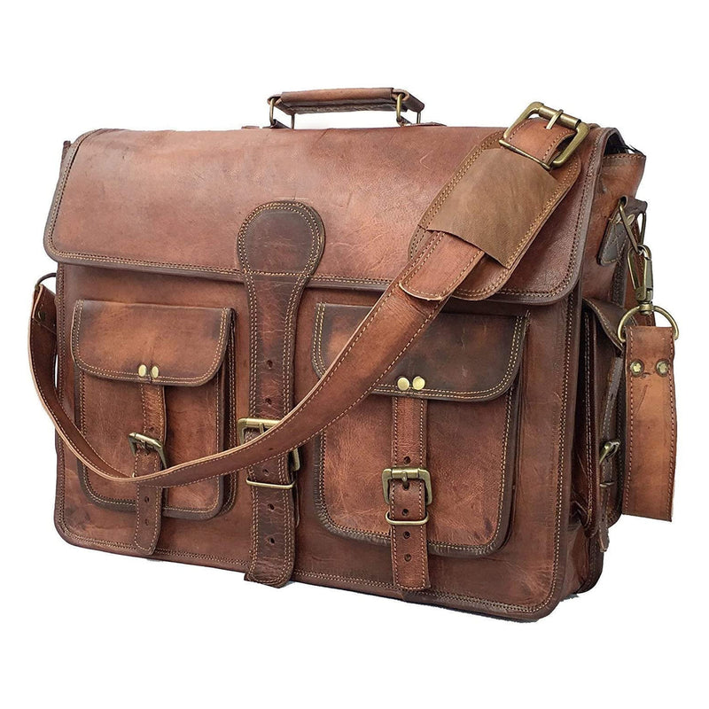 Vintage Handmade Leather Briefcase