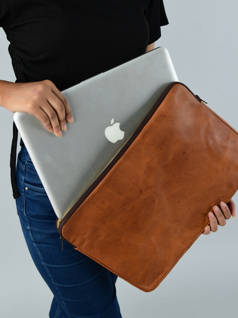 Zento Laptop Sleeve - Tan Brown