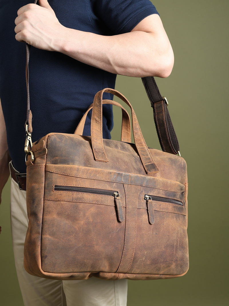 Manhattan Leather Office Briefcase