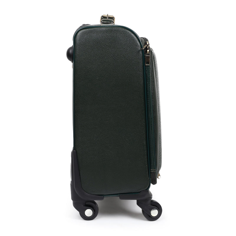 Horizon Leather Trolley Suitcase, Green