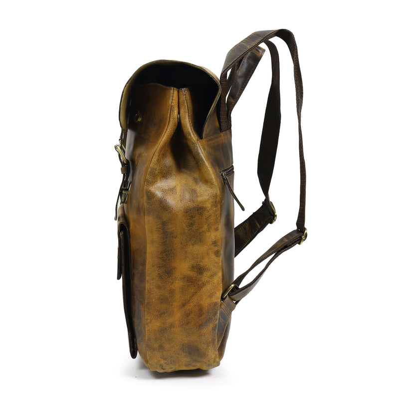Rustic Vintage Leather Office Backpack