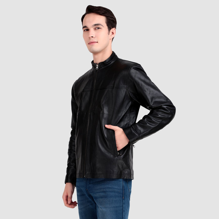 Midnight Rider Black Leather Jacket