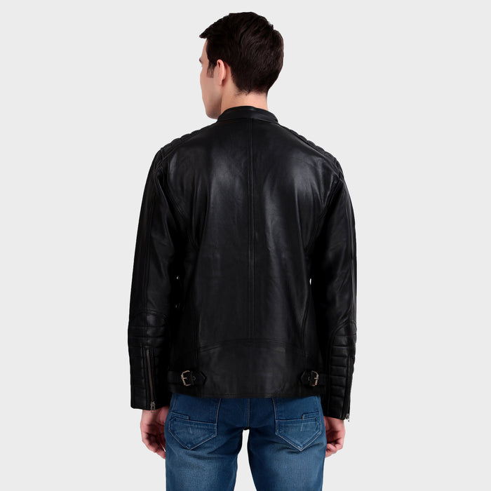 Premium Men’s Black Leather Jacket