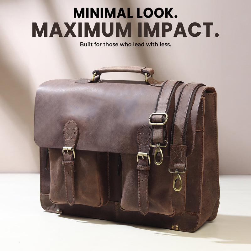 Buffalo Leather Messenger Bag