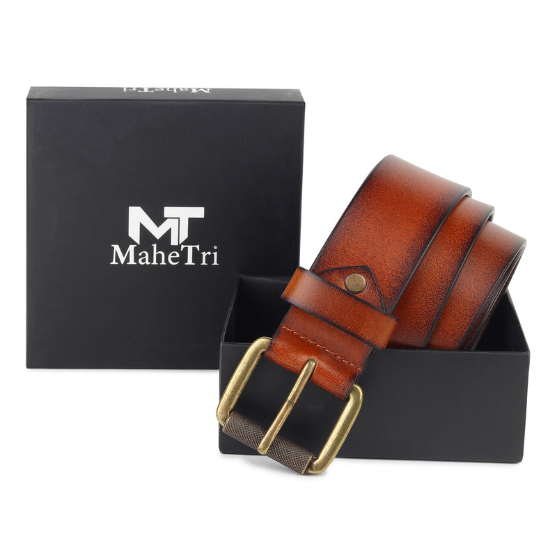 Classic Mocha Brown Leather Belt