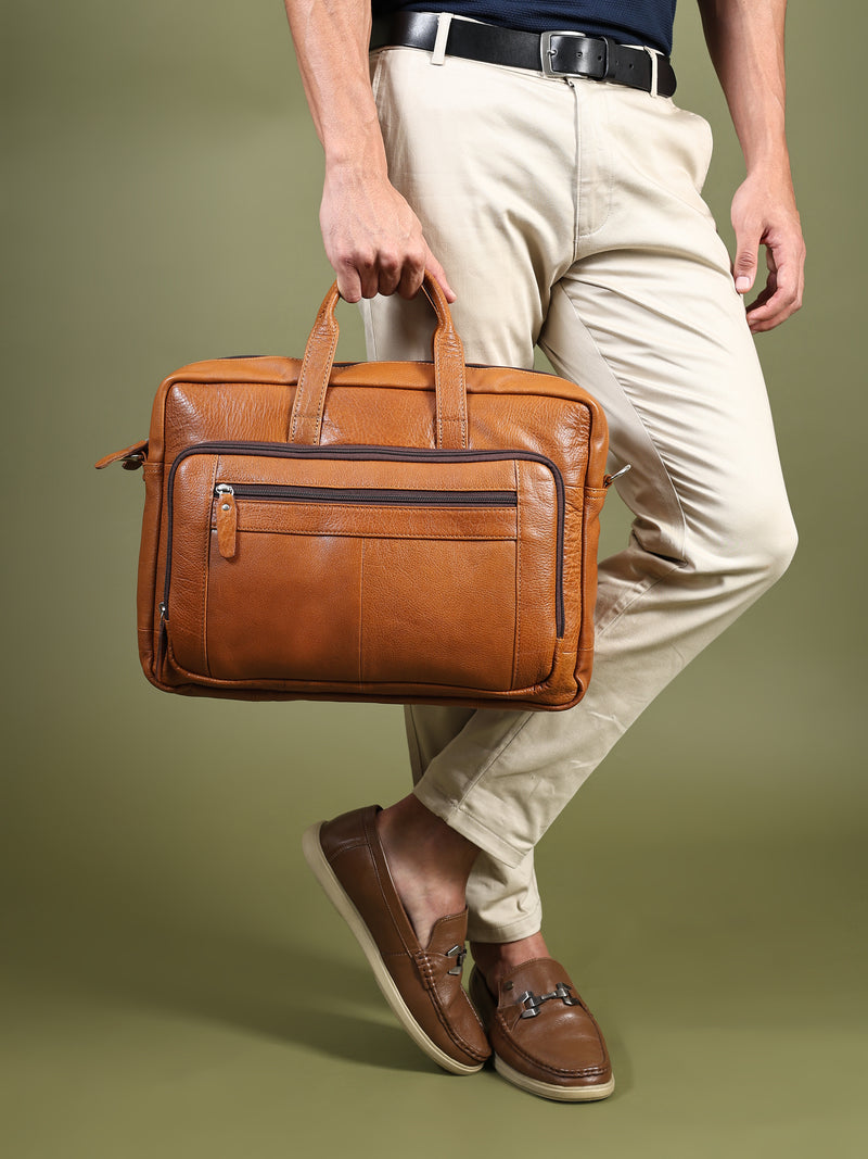 Professional Leather Travel Briefcase