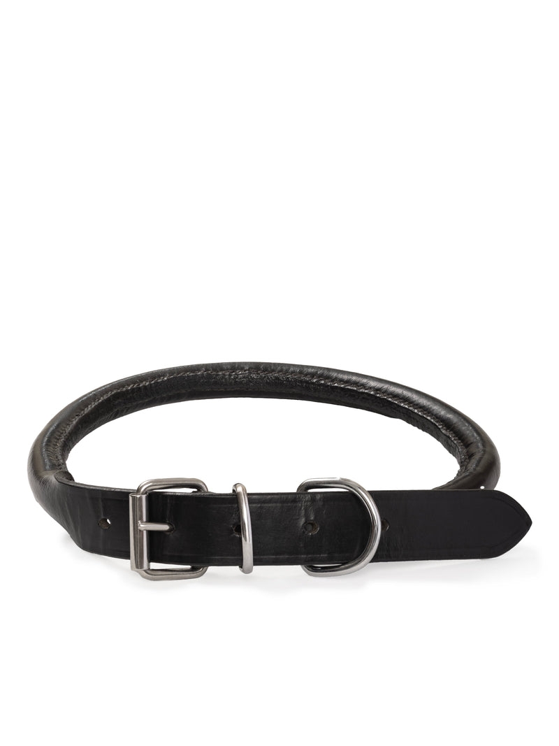 Collier pour chien en cuir roulé