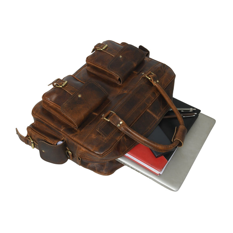 Leather Laptop Briefcase