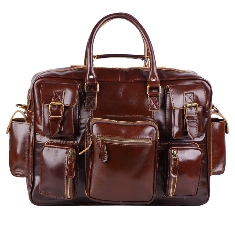 brown leather laptop briefcase bag online in USA