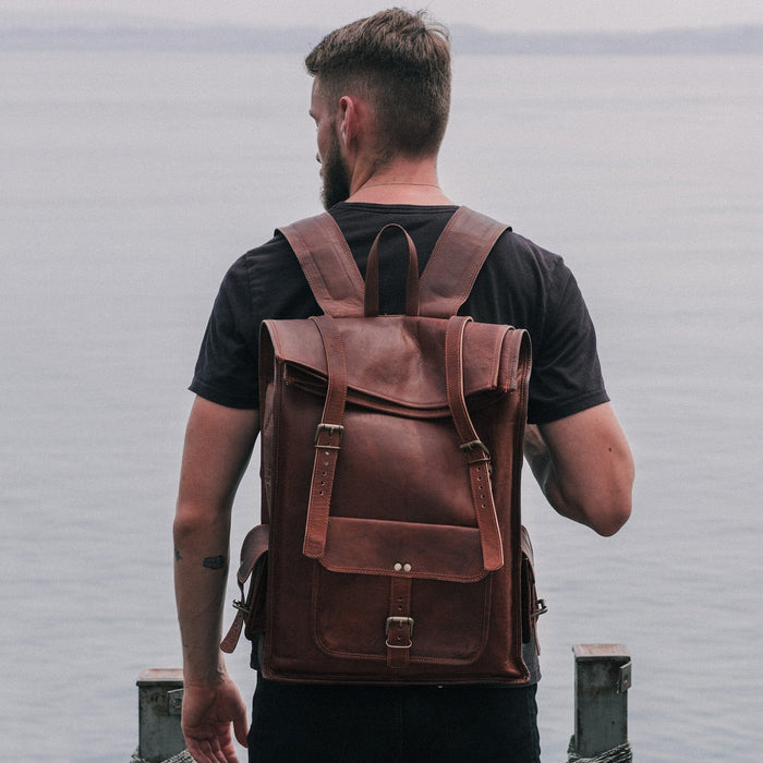 Bester brauner Lederrucksack für Herren von Classy Leather Bags