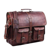 designer leather laptop messenger bag