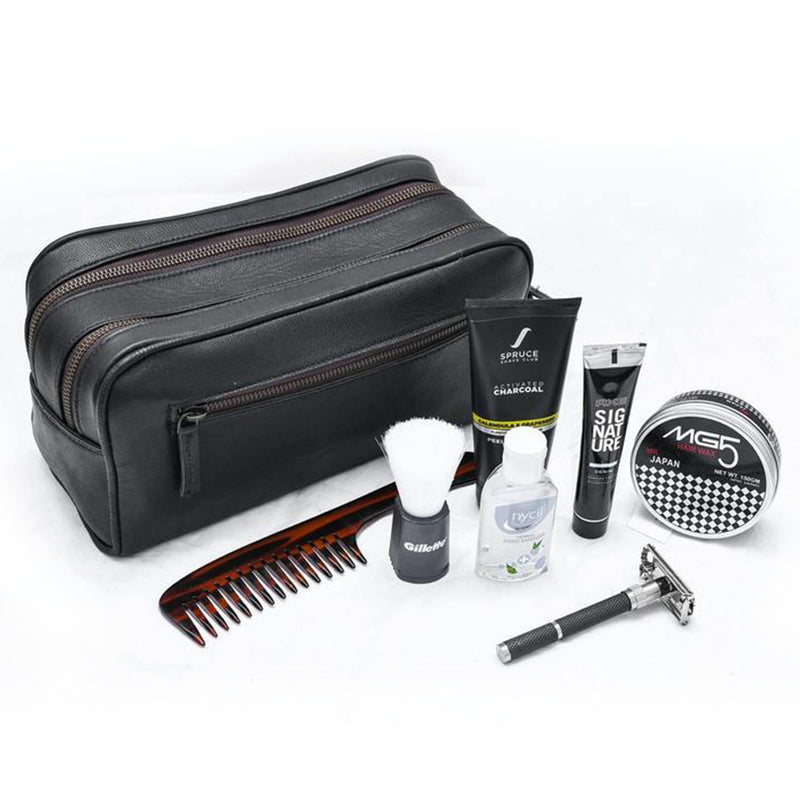 Shop Leather Toiletry Travel Bag from Classy Leather Bags