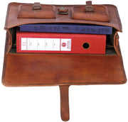 Leather Satchel Laptop Crossbody Messenger Bag
